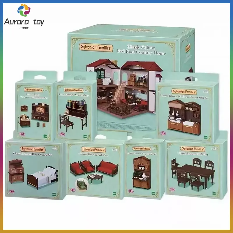 Vintage Cartoon Collectible - Original Sylvanian Families Classic Brown Vintage