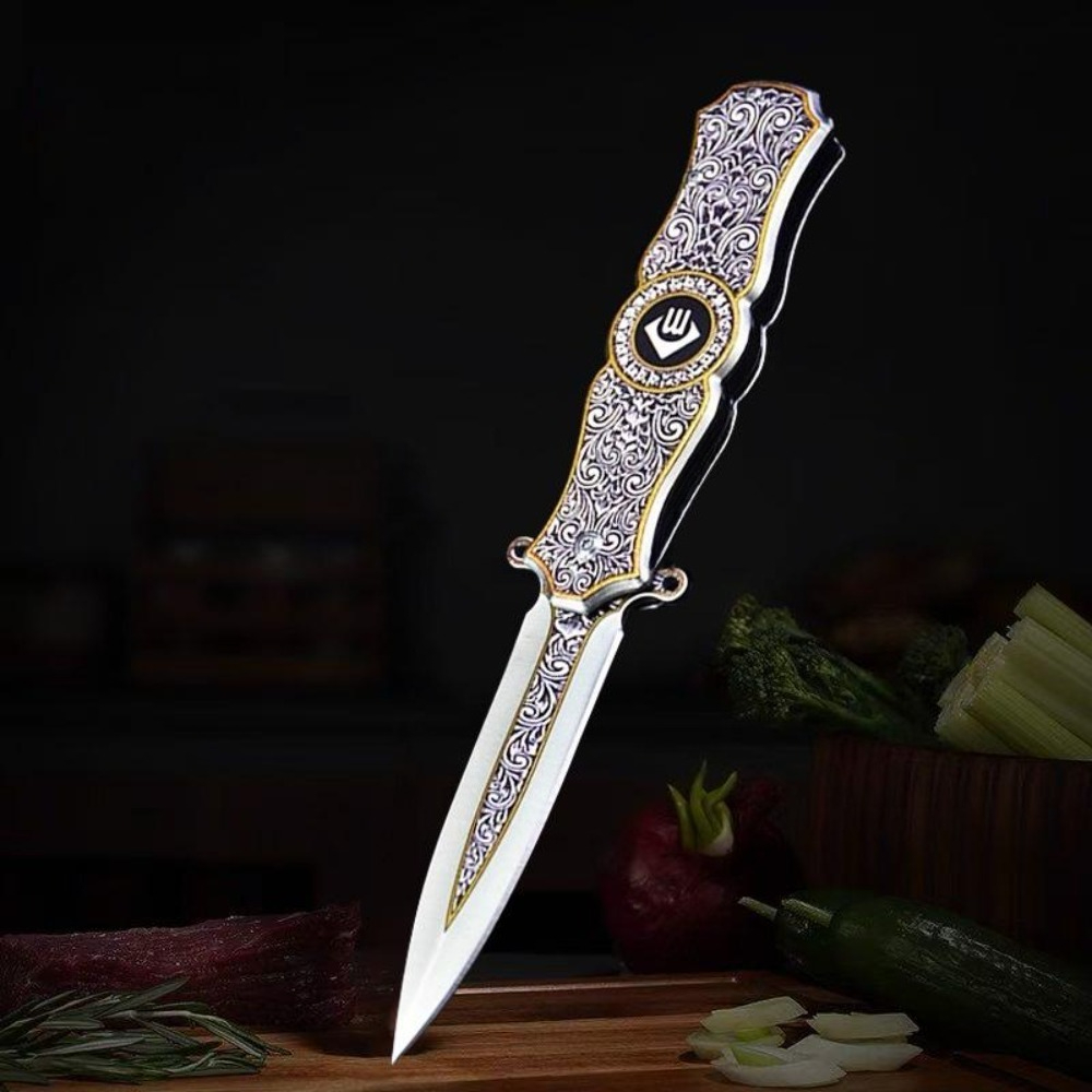 Vintage Collectible Knives - CM78 Vintage Engraved Folding Pocket Knife