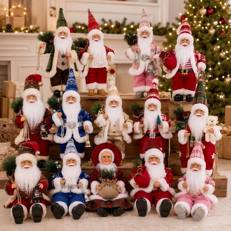 Vintage Collectible Santa - Santa Claus Standing Figurine Handmade Vintage