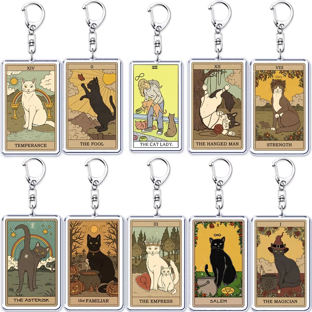 Vintage Items - Cute Retro Tarot Pai Graffiti Cat