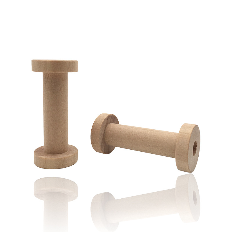 10Pcs Natural Wooden Spools 3x - Typewriter Ribbon Roll review and price
