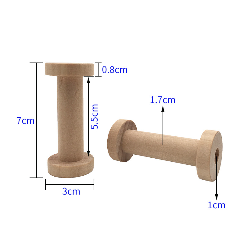 10Pcs Natural Wooden Spools 3x - Typewriter Ribbon Roll review and price