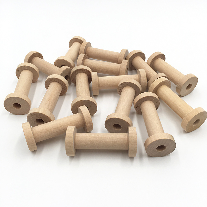 10Pcs Natural Wooden Spools 3x - Typewriter Ribbon Roll review and price