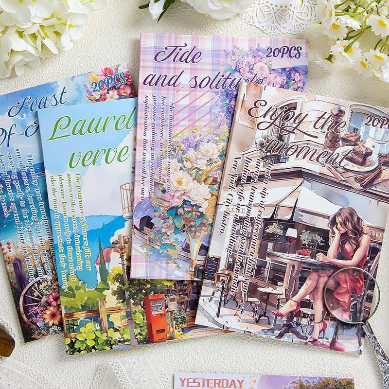 20 pcs/book PET Stickers book  - Vintage Collectible Books review and price