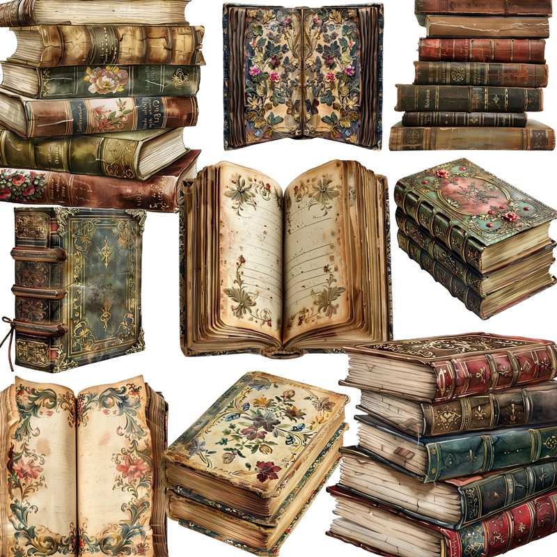 20Pcs/Pack Vintage Books Stick - Vintage Collectible Books review and price