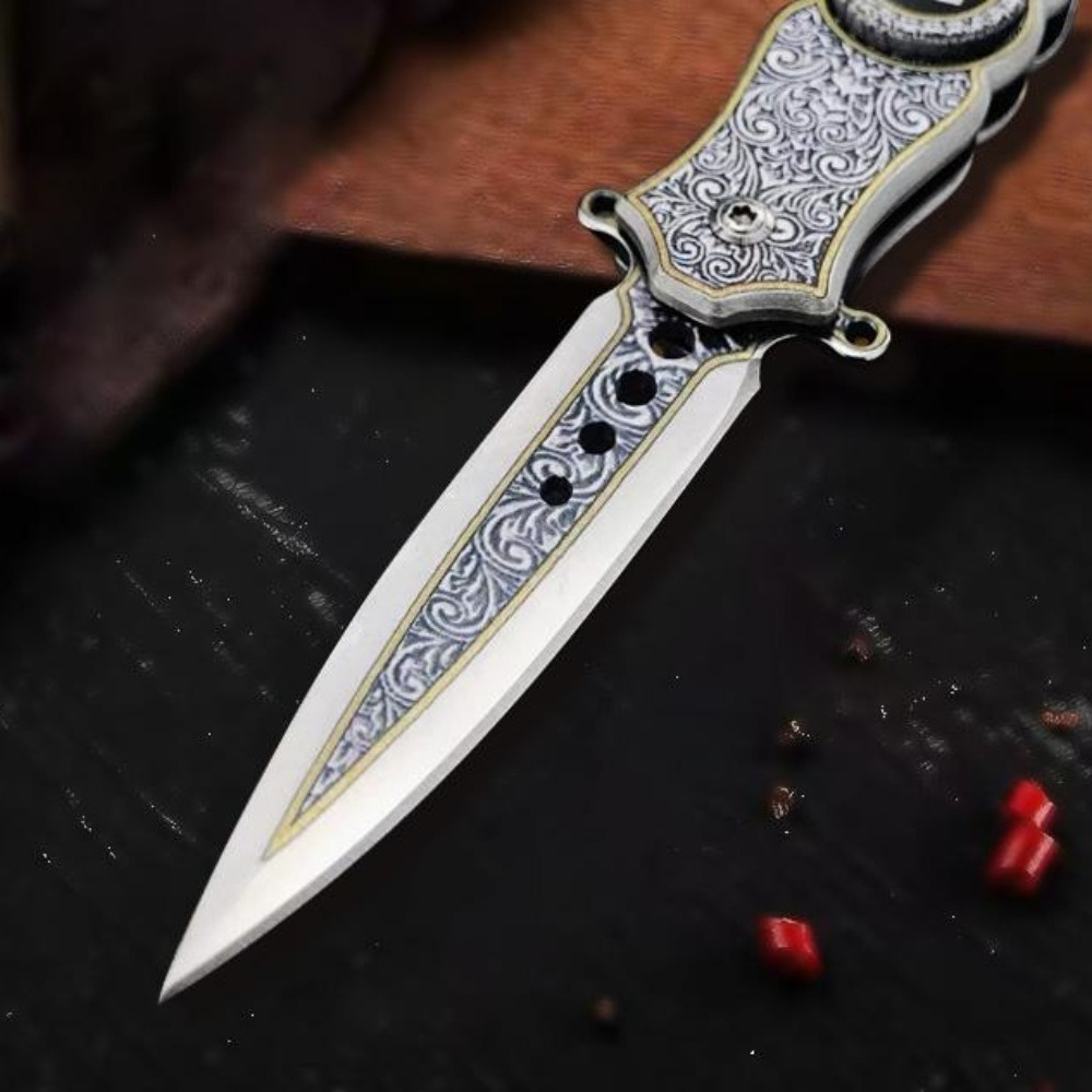 CM78 Vintage Engraved Folding  - Vintage Collectible Knives review and price