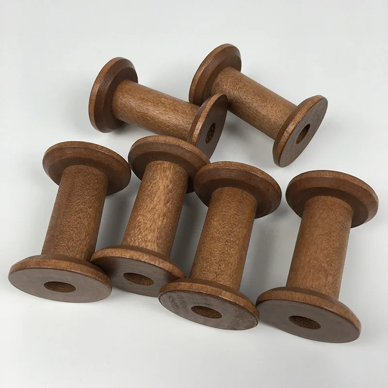 6Pcs Vintage Wooden Spools DIY - Typewriter Ribbon Roll review and price