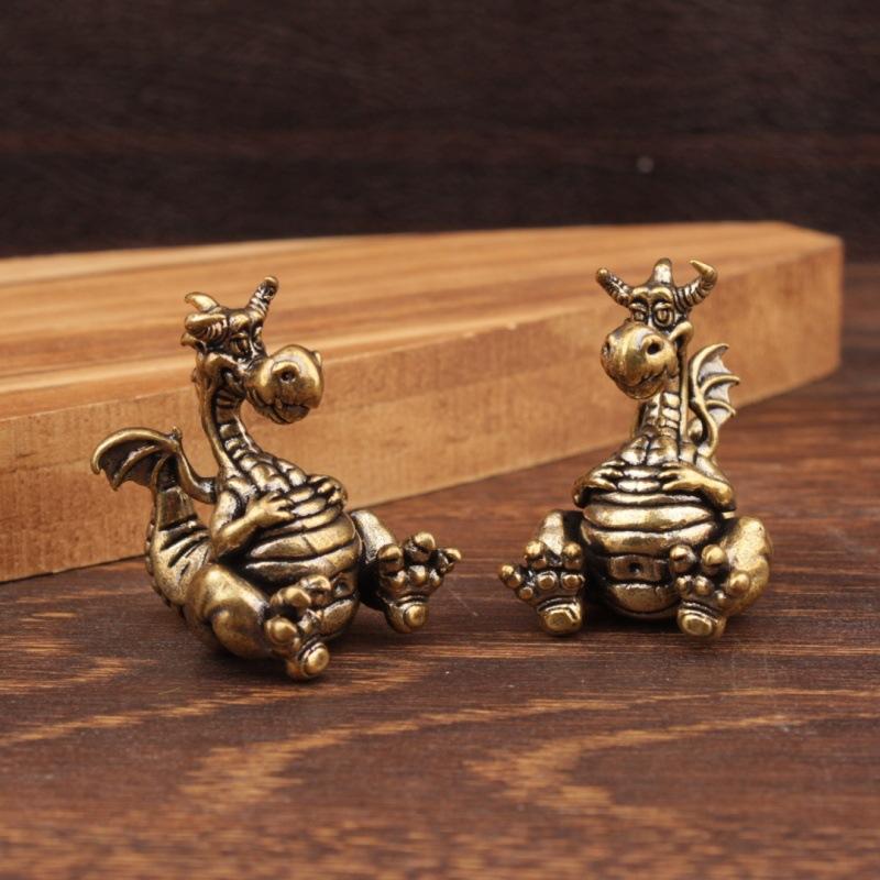 Cute Brass Dragon Figurines Vi - Vintage Cartoon Collectible review and price