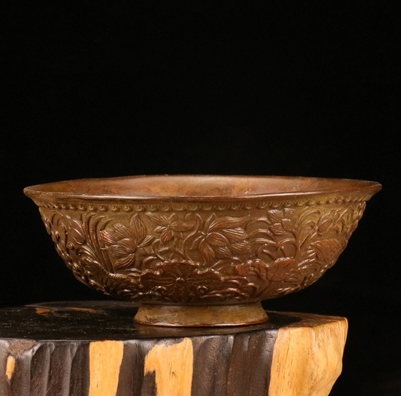 Vintage Decorative Bronze Bowl - Vintage Collectible Dishes review and price